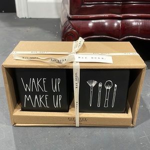 Rae Dunn Wake Up Make Up Set NWT
